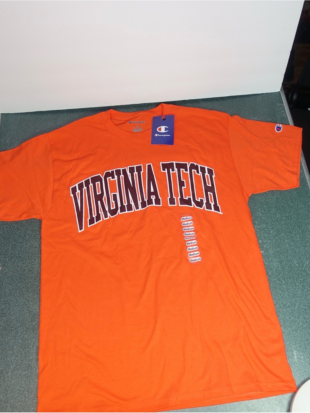 Champion Orange Virginia Tech Graphic Tee
